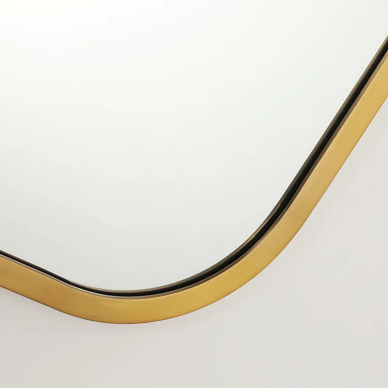 Elevate Your Space with the Davidian Antique Brass Finish Diagonal Arc Mirror: A Modern Minimalist Statement